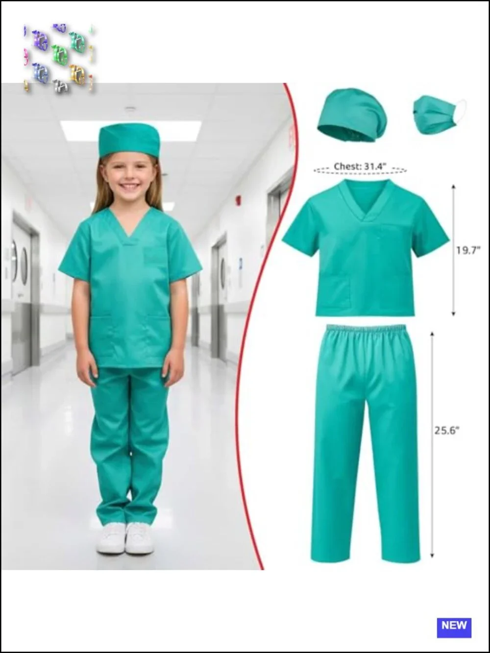 4-in-1 Toddler Career Costume Set for Kids 3-8 Fireman Astronaut Police Doctor